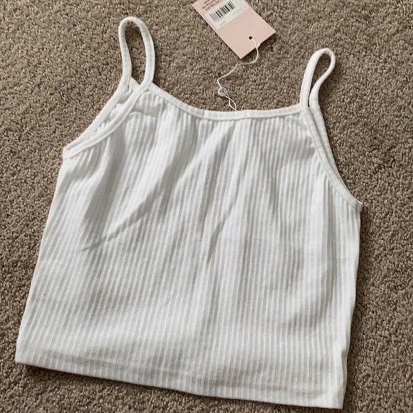 NWT Missguided Ribbed White Crop Top - Picture 4 of 4